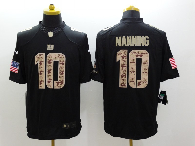 Men's New York Giants Eli Manning #10 Black Jersey